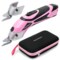 Pink Power Electric Fabric Scissors Box Cutter for Crafts, Sewing, Cardboard, Carpet, & Scrapbooking - Heavy Duty Professional Cutting Tool - Pink Cordless Electric Scissors Fabric Cutter w/ Storage Case